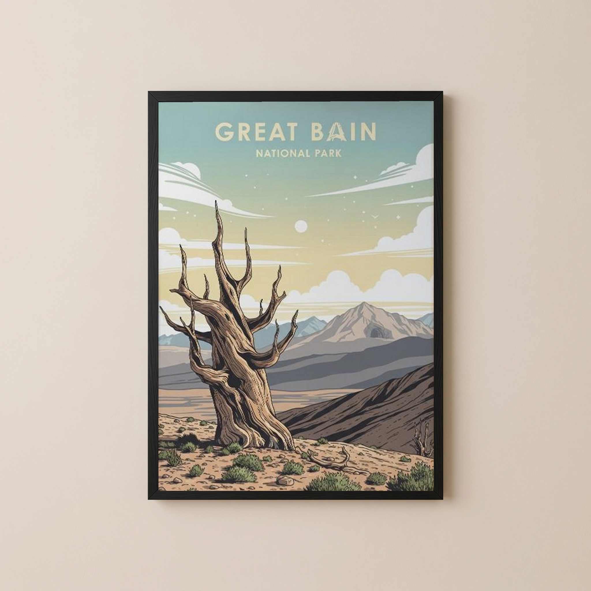 Great Basin National Park Poster — Vintage Bristlecone Pine Nevada Print