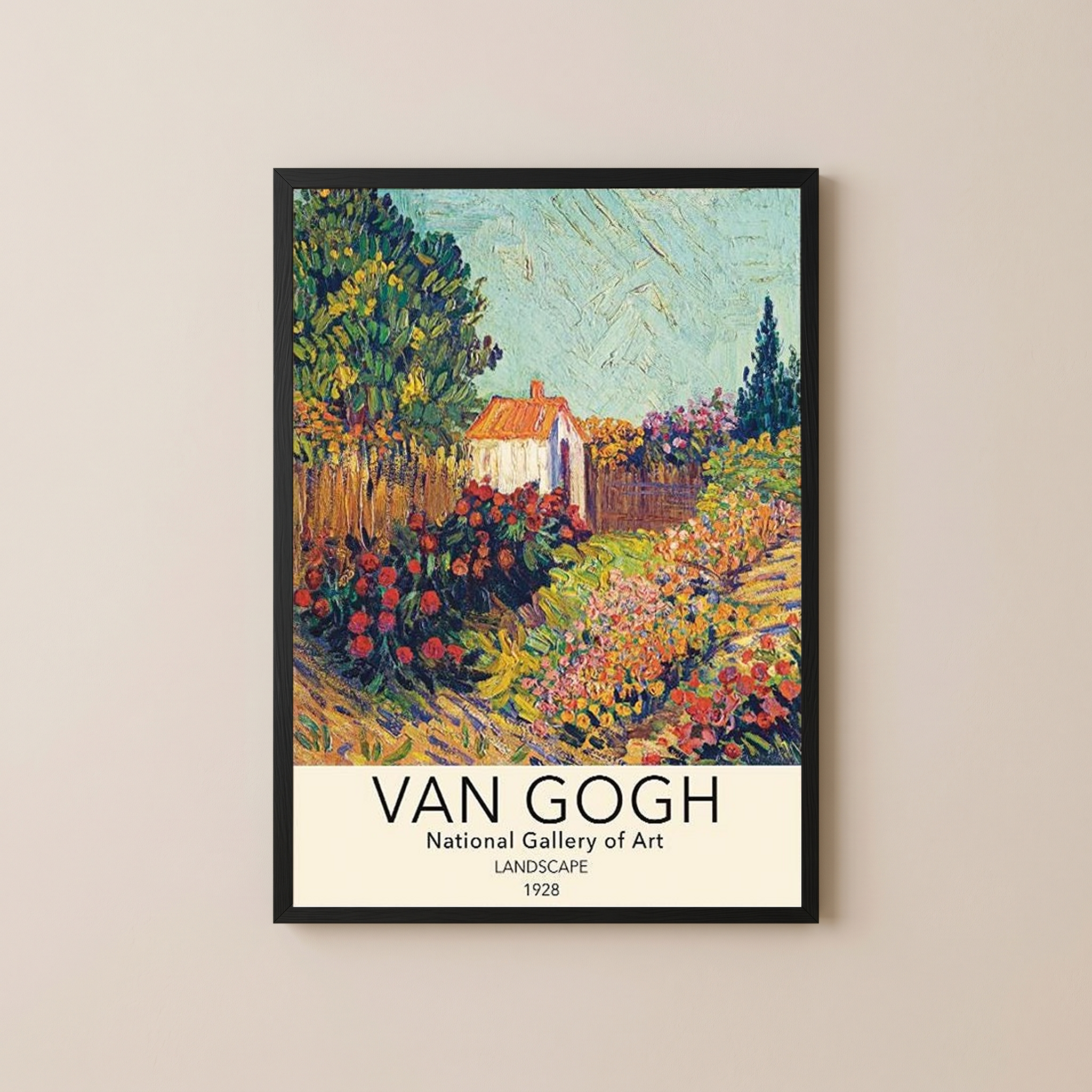 Van Gogh Landscape Poster — National Gallery Post-Impressionist Print