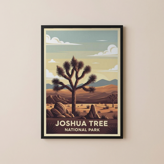 Joshua Tree National Park Poster — Vintage California Desert Yucca Print