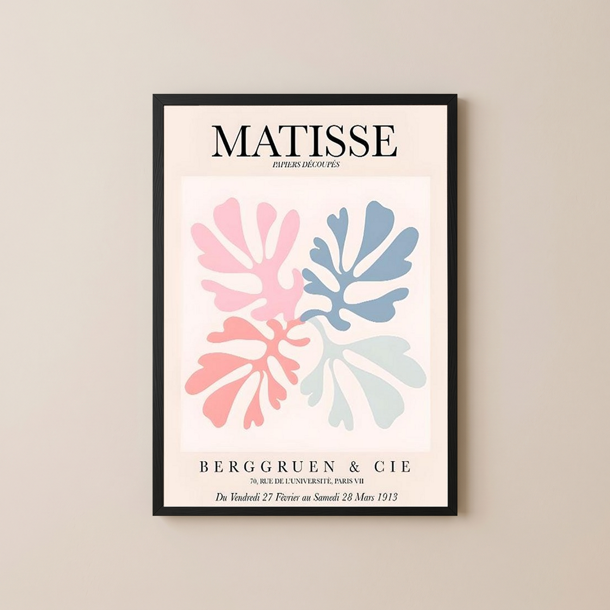 Matisse Cut-Outs Exhibition Poster — Berggruen 1953 Print