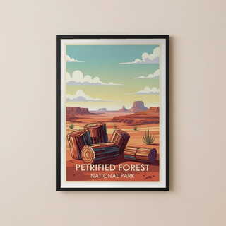 Petrified Forest National Park Poster — Vintage Arizona Painted Desert Print