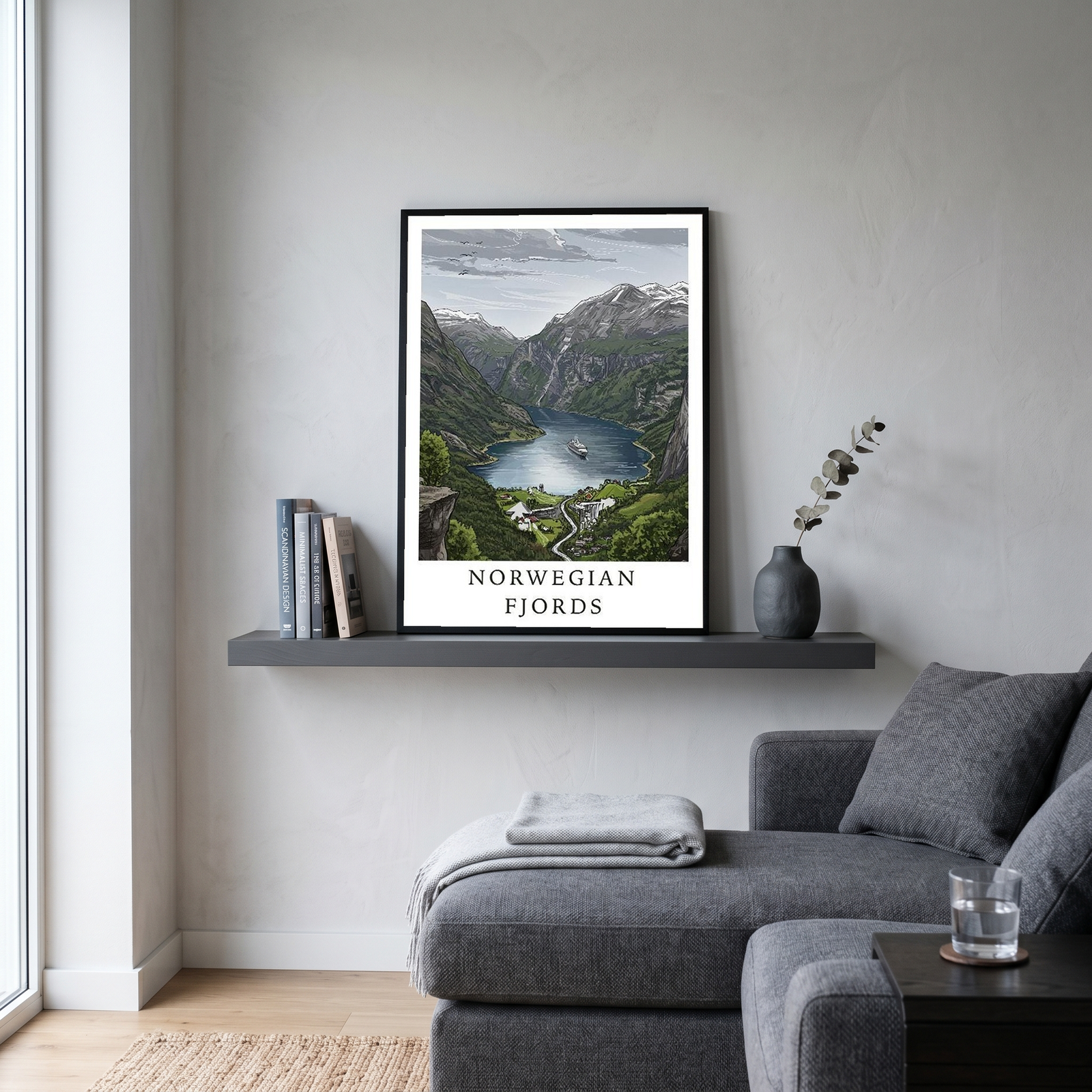 Norwegian Fjords — Geirangerfjord Scenic Travel Wall Art Print