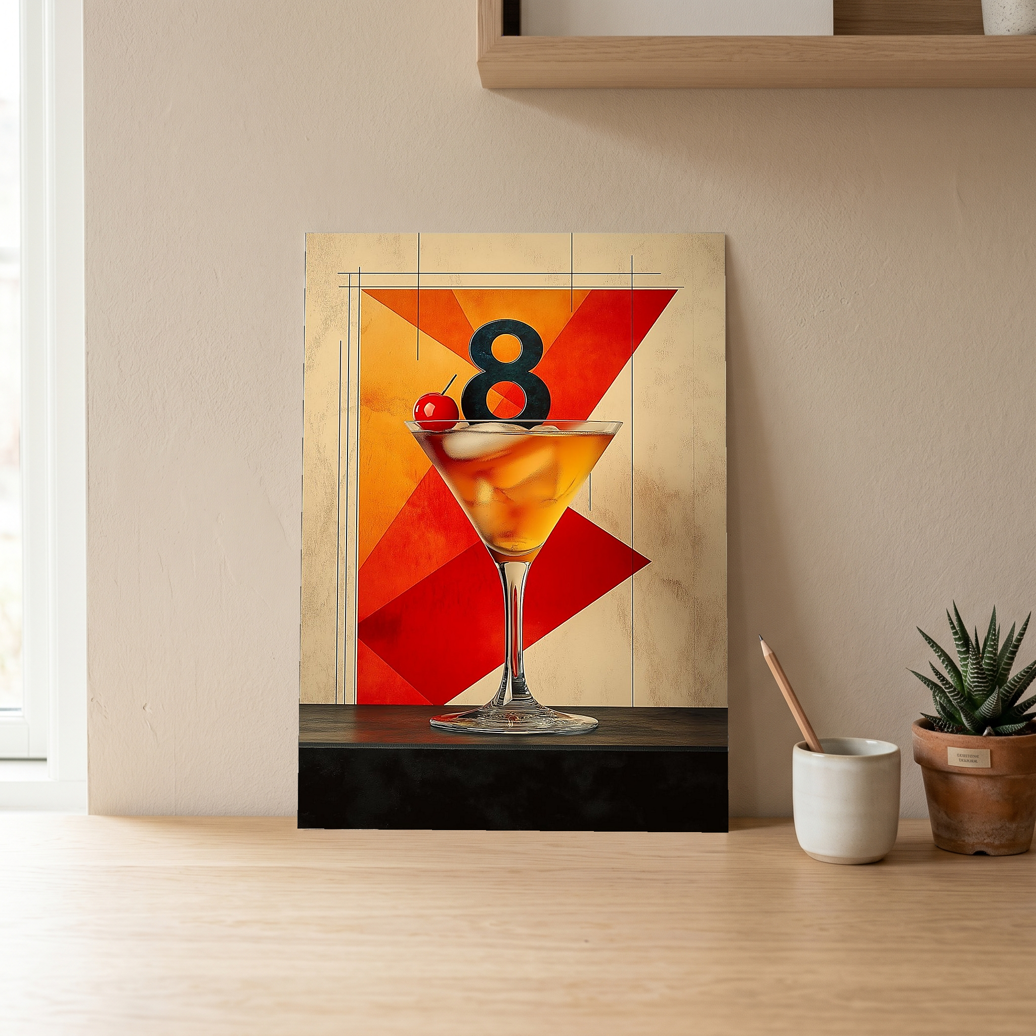 8 Cocktails Wall Art Print — Classic Cocktail Collection Poster