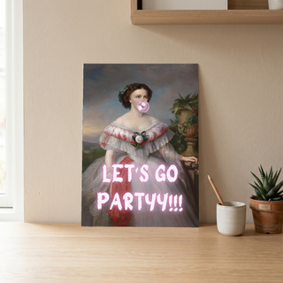 Let's Go Party Wall Art Print — Fun Celebration Quote Poster