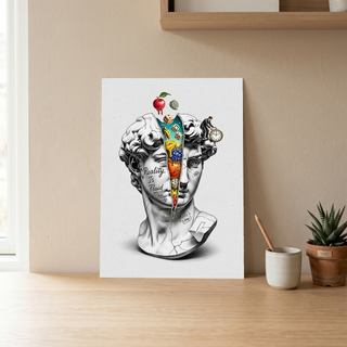 Reality is Fluid — Surreal David Bust Wall Art Print