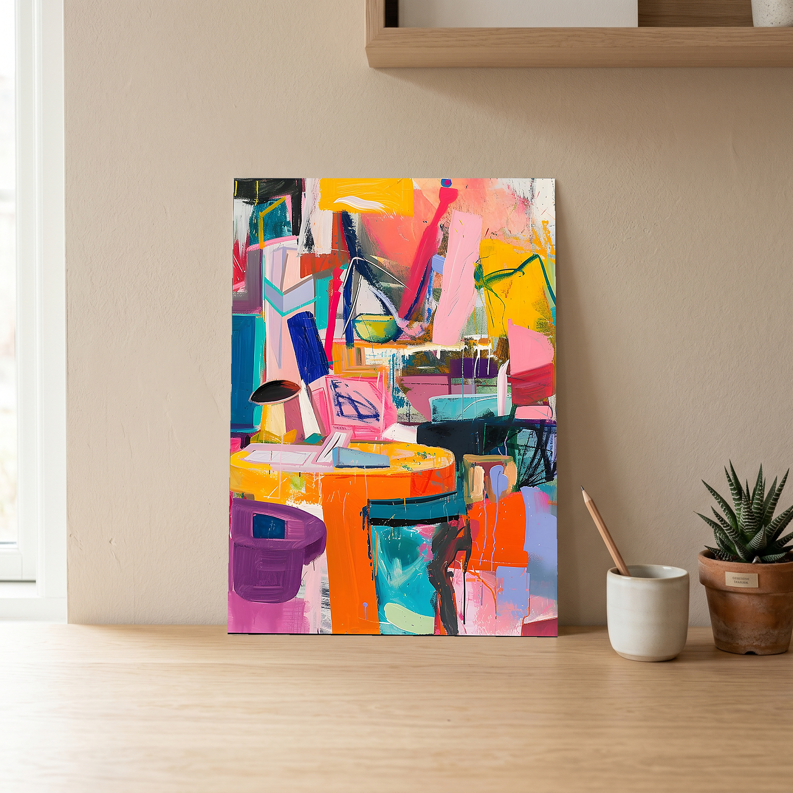 The Chaos of Energy Wall Art Print — Dynamic Abstract Poster