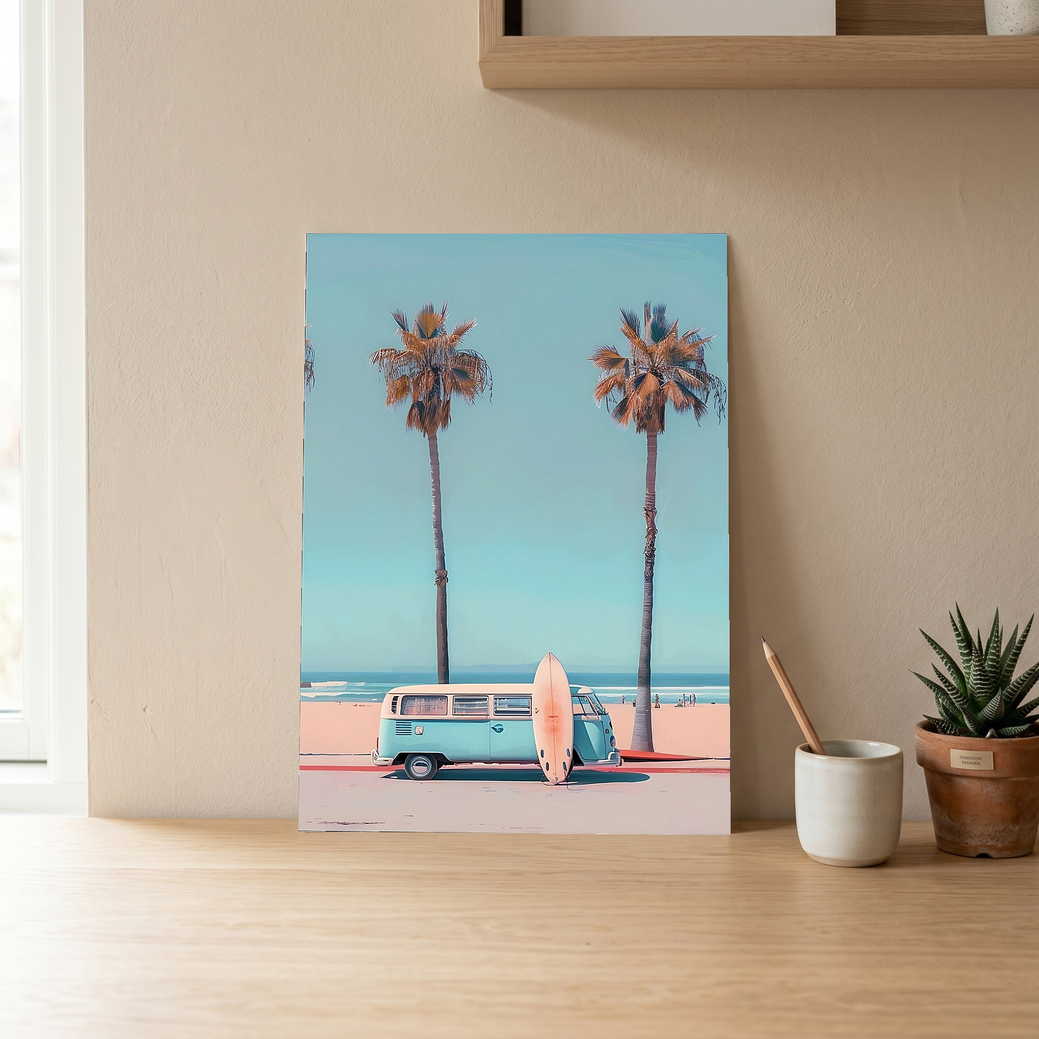 Surf & Chill Wall Art Print — Coastal Surf Lifestyle Poster