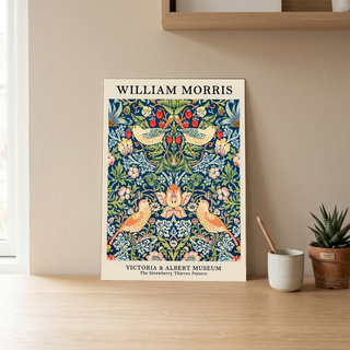 William Morris Strawberry Thief Print — V&A Museum Botanical Art