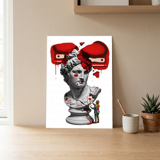 Rage Boxer — Surreal Apollo Bust Wall Art Print
