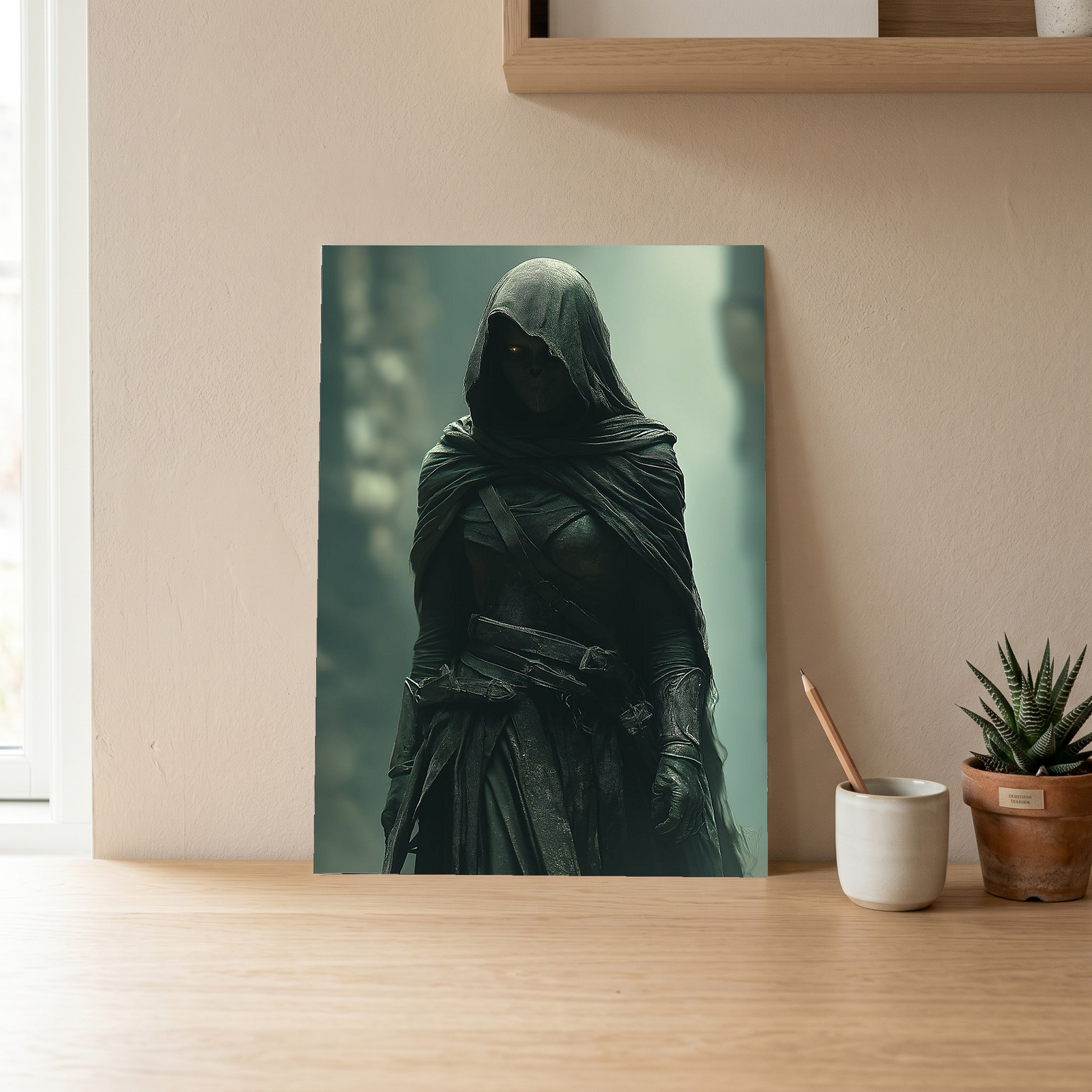Dark Veil Wall Art Print — Gothic Veiled Portrait Poster