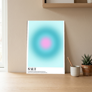 Salt Aura Abstract Poster — Spiritual Gradient Wall Art Print