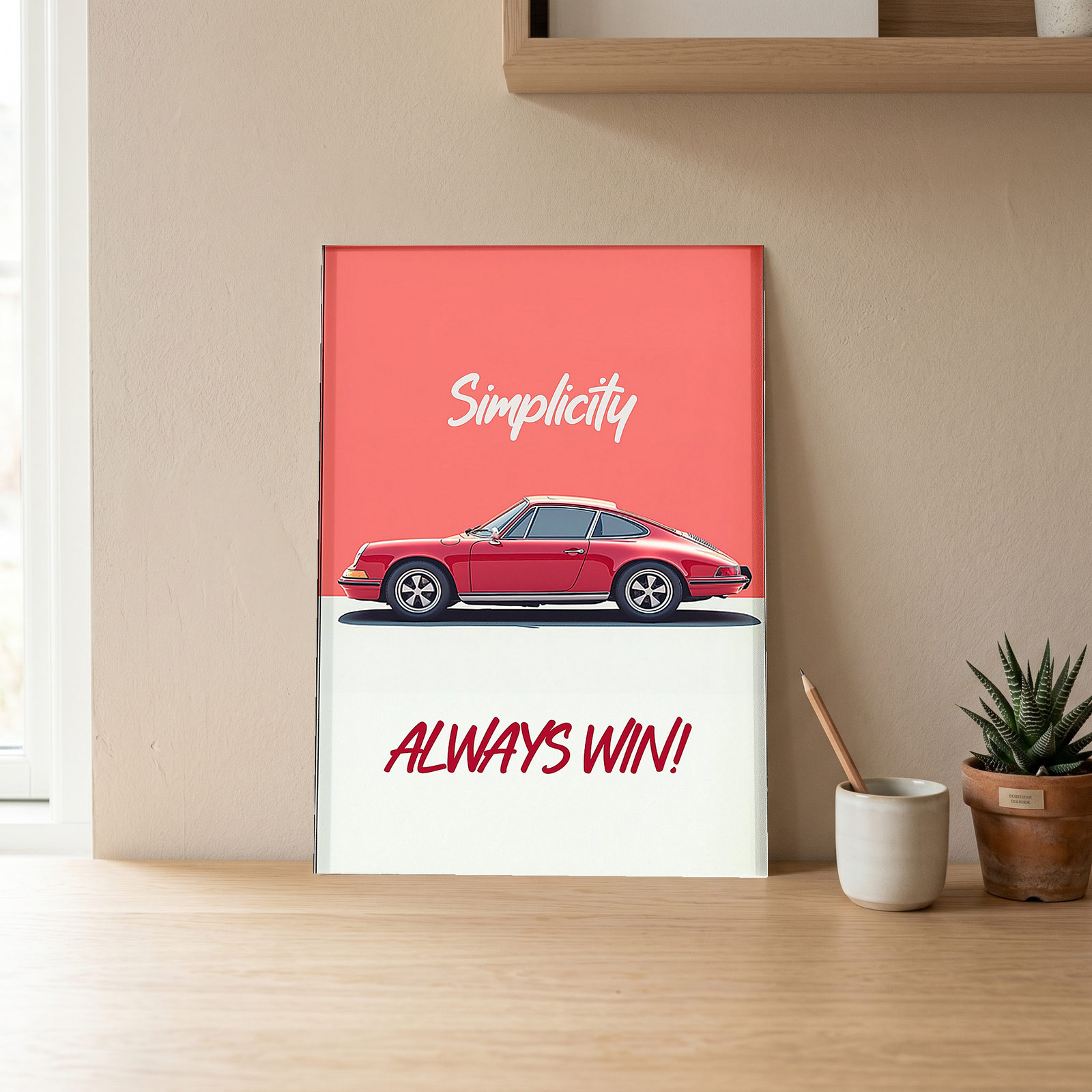 Simplicity Always Wins — Porsche Wall Art Print