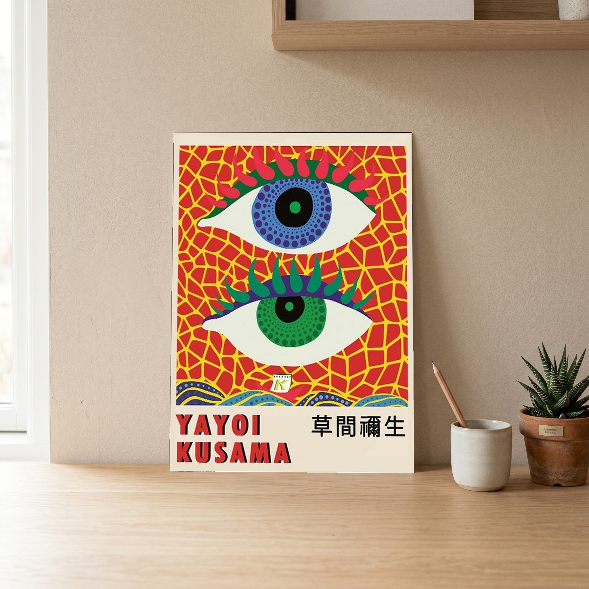 Yayoi Kusama Eye Art Print — Pop Art Contemporary Poster