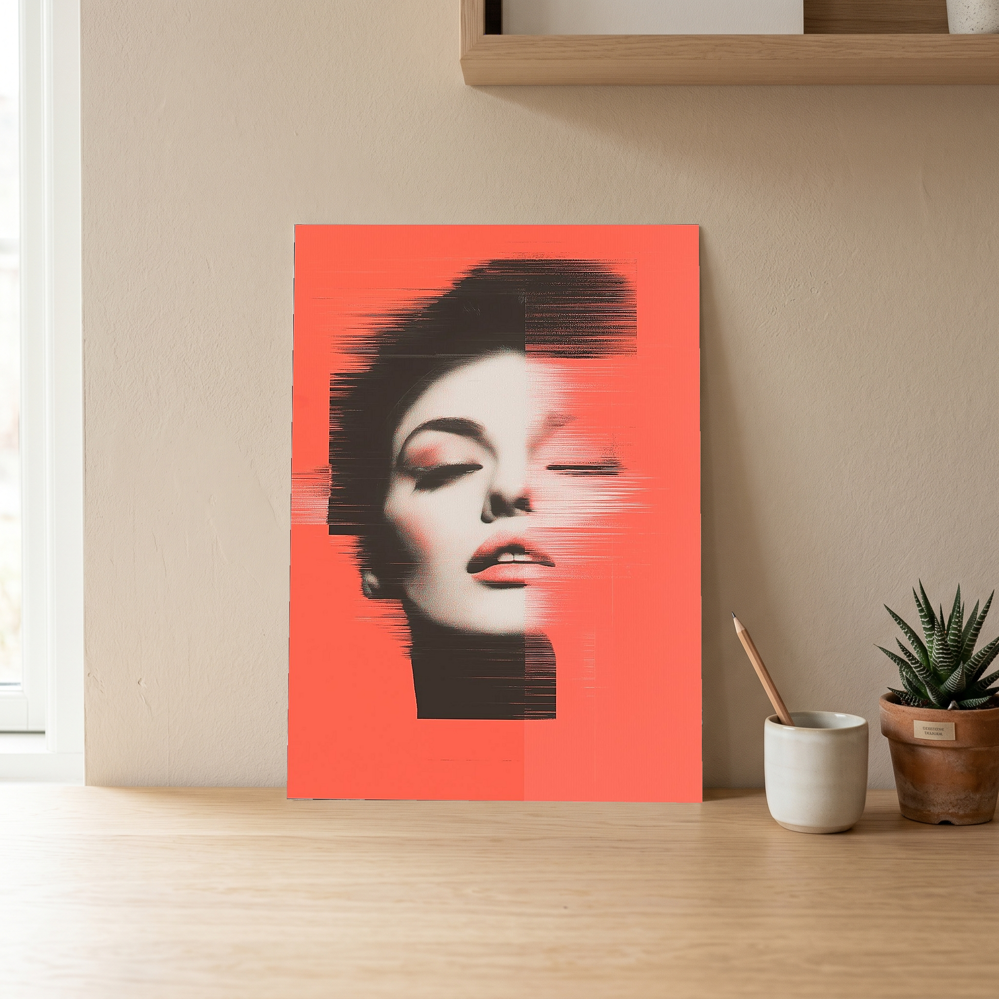 Vibrant Red Wall Art Print — Bold Statement Abstract Poster