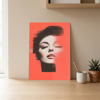 Vibrant Red Wall Art Print — Bold Statement Abstract Poster