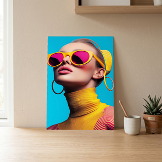 Futuristic Diva Wall Art Print — Bold Pop Portrait Poster