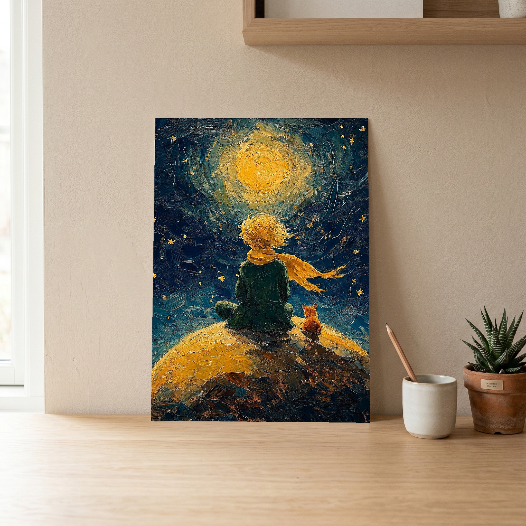 Little Prince Wall Art Print — Antoine de Saint-Exupéry Tribute Poster