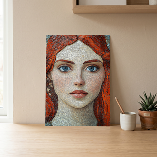 Stone and Stare Wall Art Print — Mosaic Portrait Poster