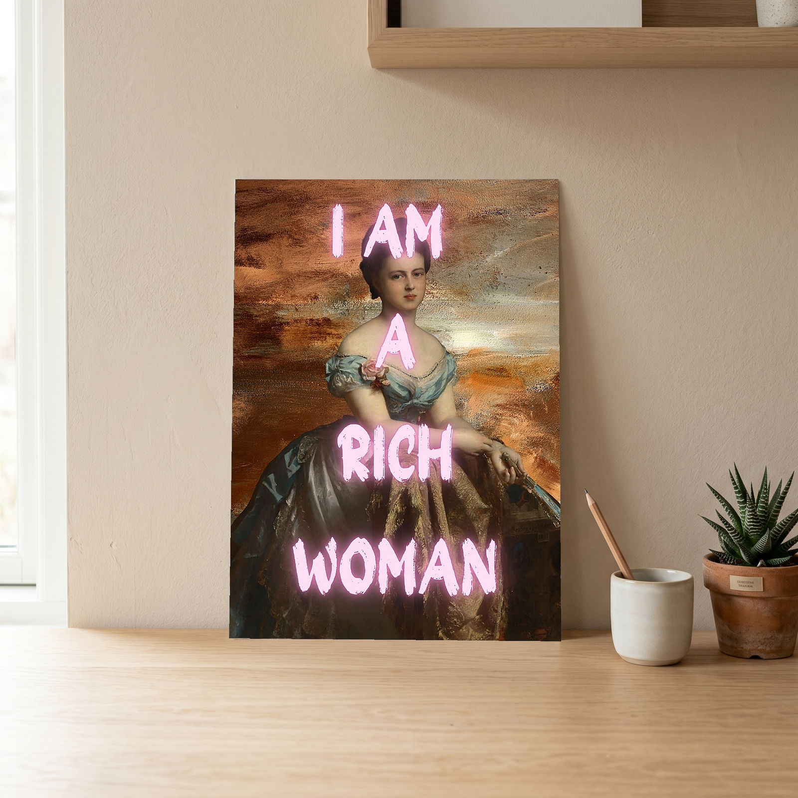 Rich Woman Wall Art Print — Abundance Empowerment Quote Poster
