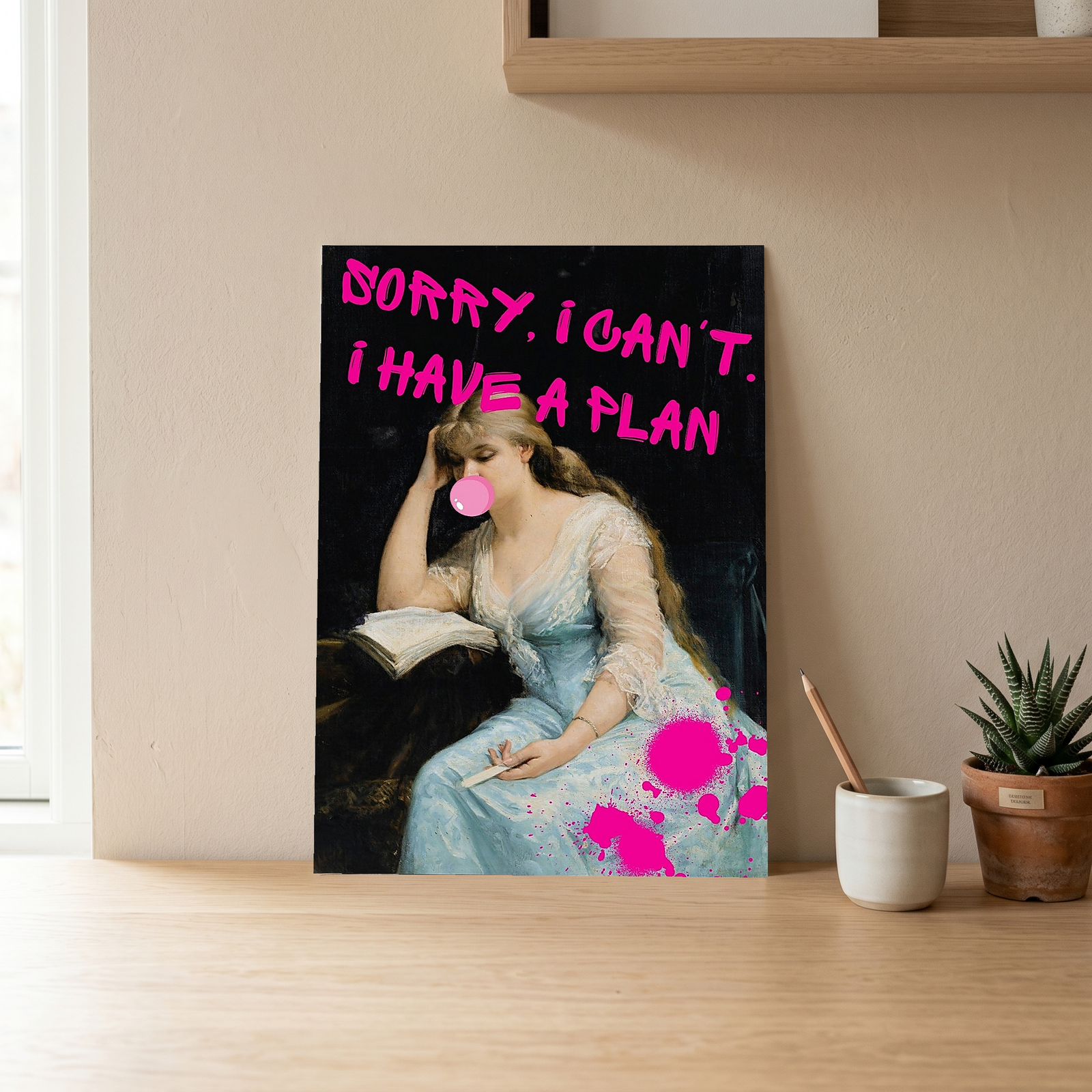 She's Got a Plan Wall Art Print — Strategic Feminine Quote Poster
