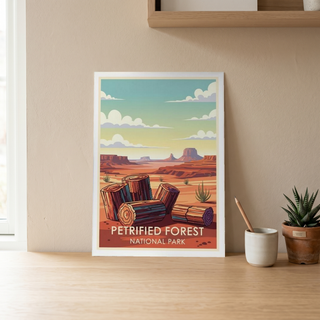 Petrified Forest National Park Poster — Vintage Arizona Painted Desert Print