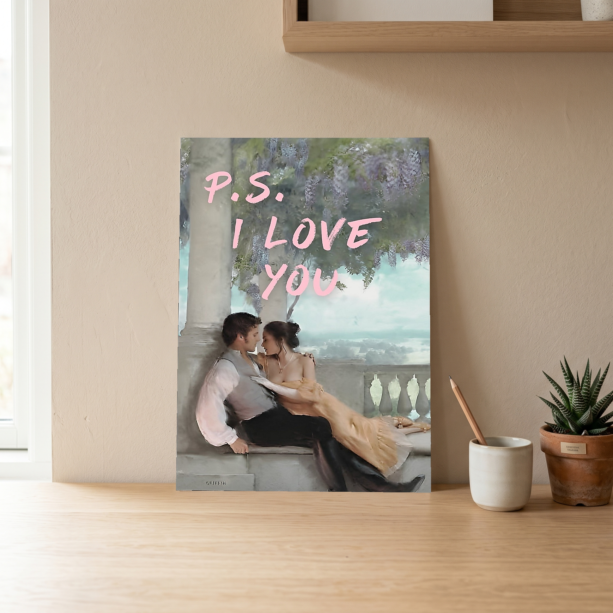 P.S. I Love You Wall Art Print — Romantic Love Letter Quote Poster