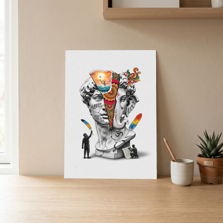 Hubris & Ganesha — Surreal David Bust Wall Art Print