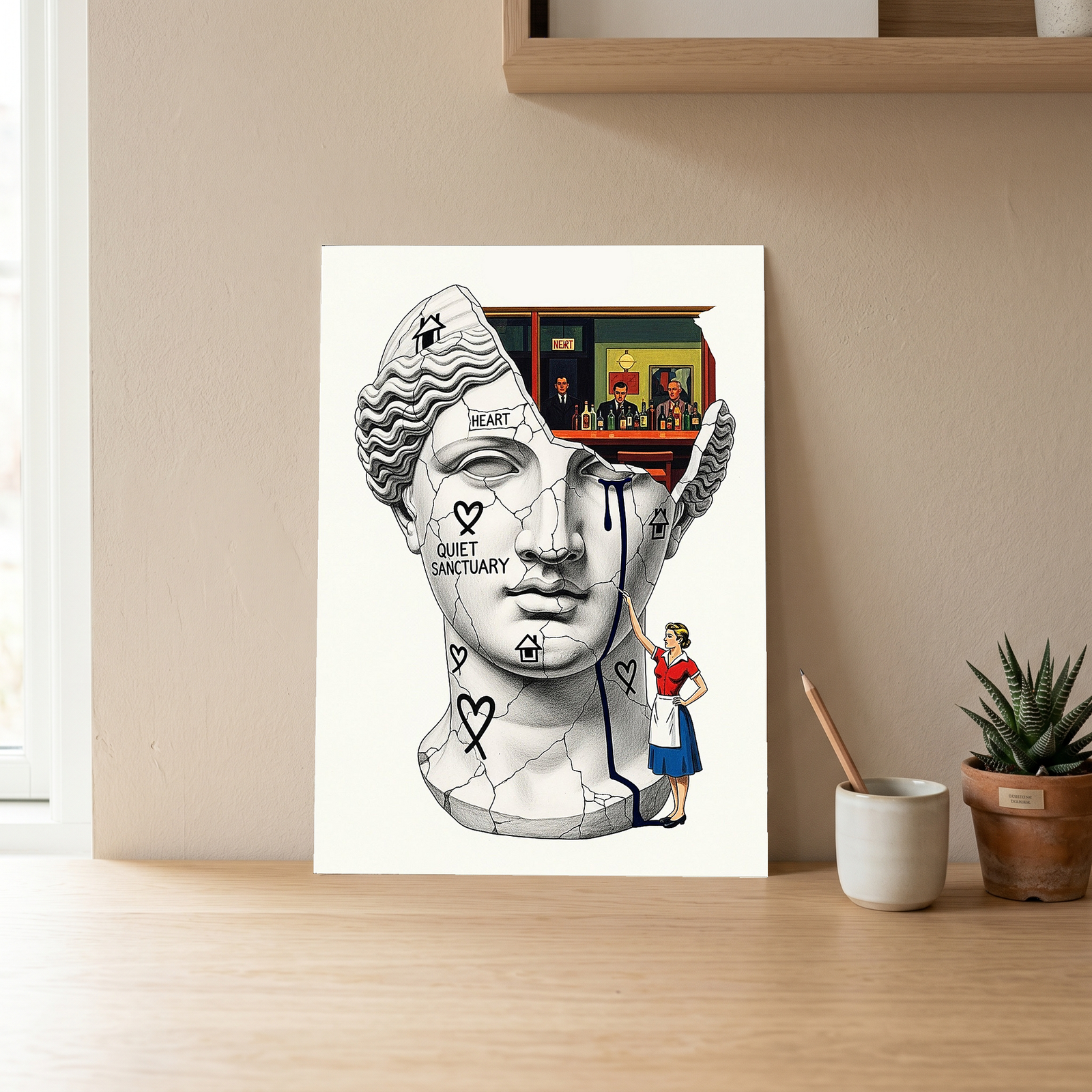 Quiet Sanctuary — Edward Hopper Nighthawks Wall Art Print