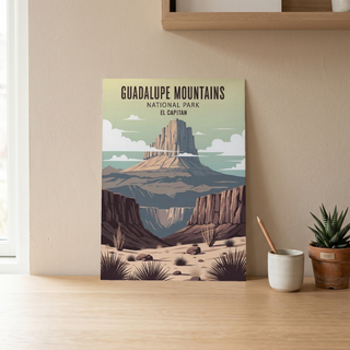 Guadalupe Mountains National Park Poster — Vintage El Capitan Texas Print