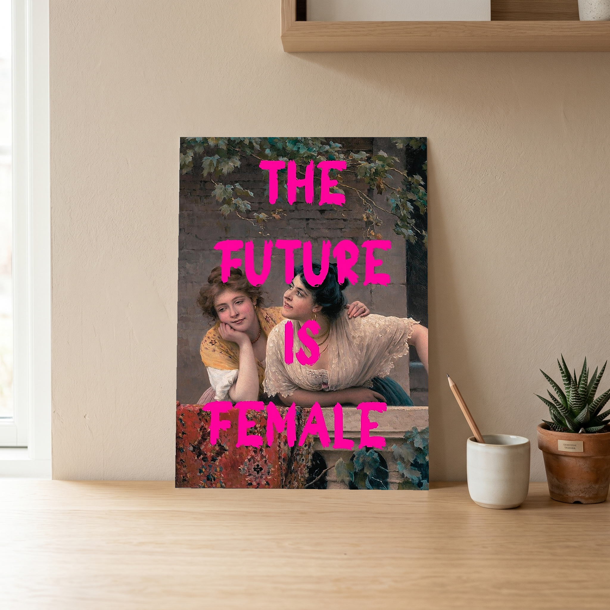 The Future is Female Wall Art Print — Bold Feminist Quote Poster