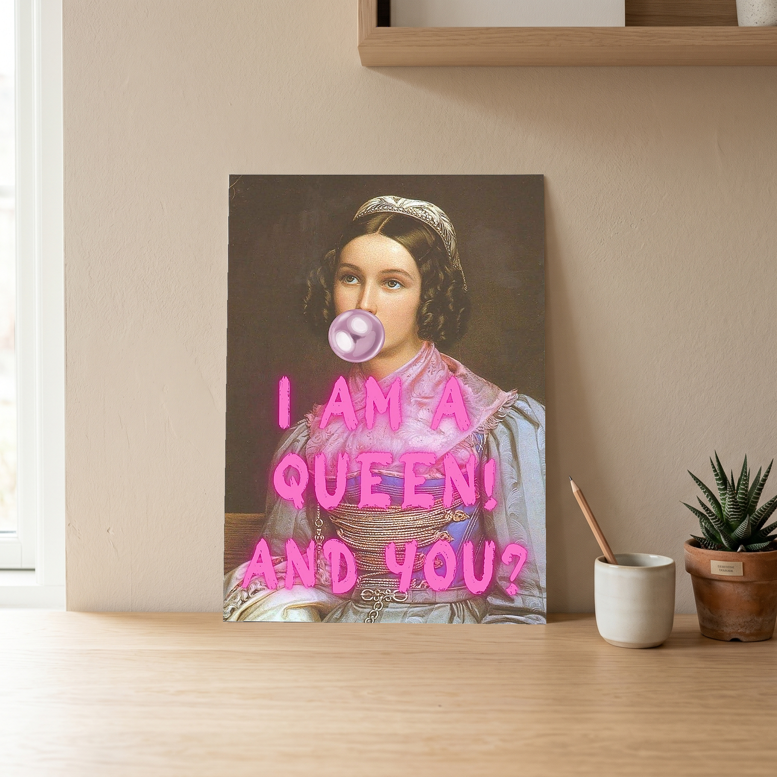 I Am Quinn Wall Art Print — Bold Anti-Hero Quote Poster