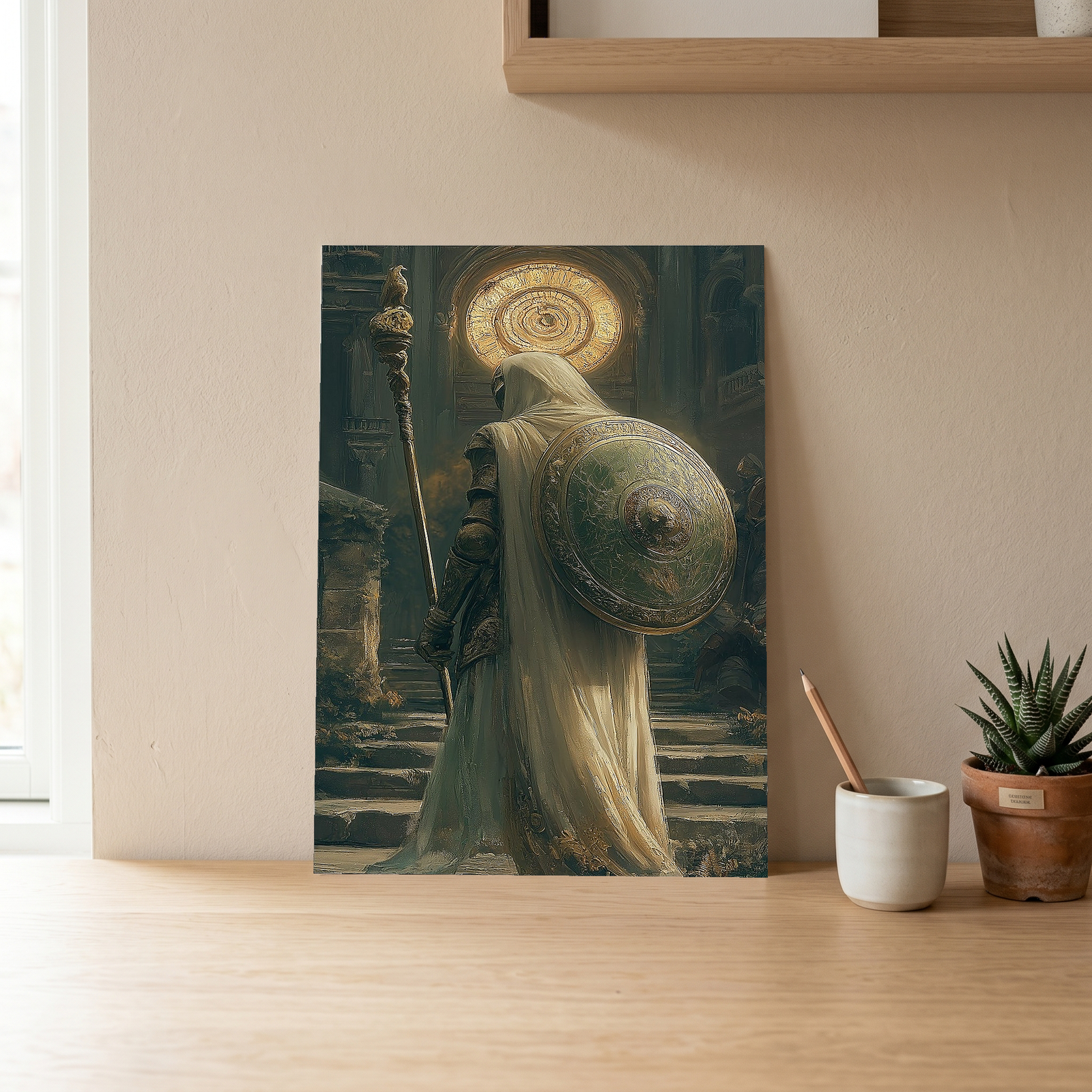 Symbol of Hope Wall Art Print — Mystical Guardian Figure Poster