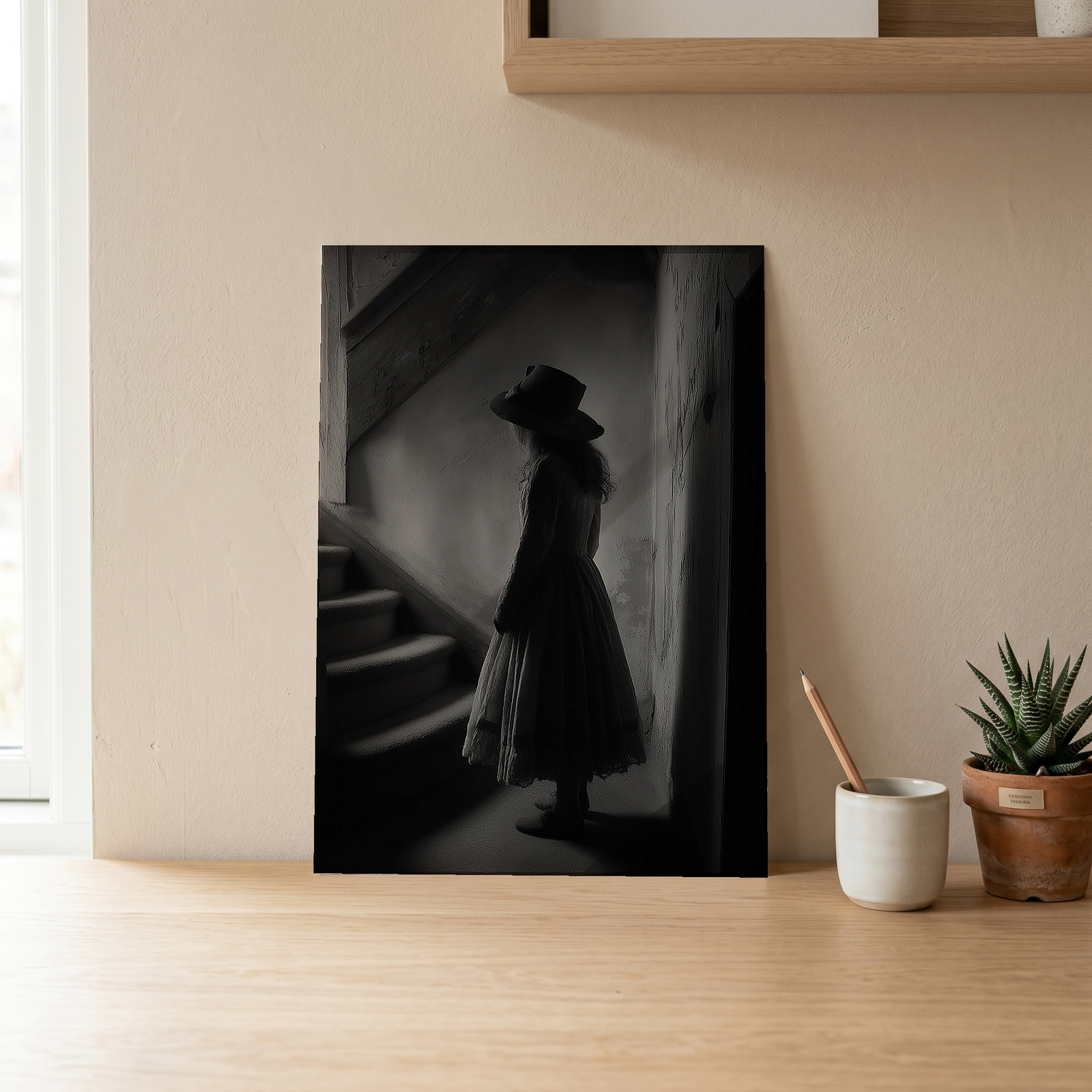 Whispers of Yesterday Wall Art Print — Vintage Nostalgic Portrait Poster