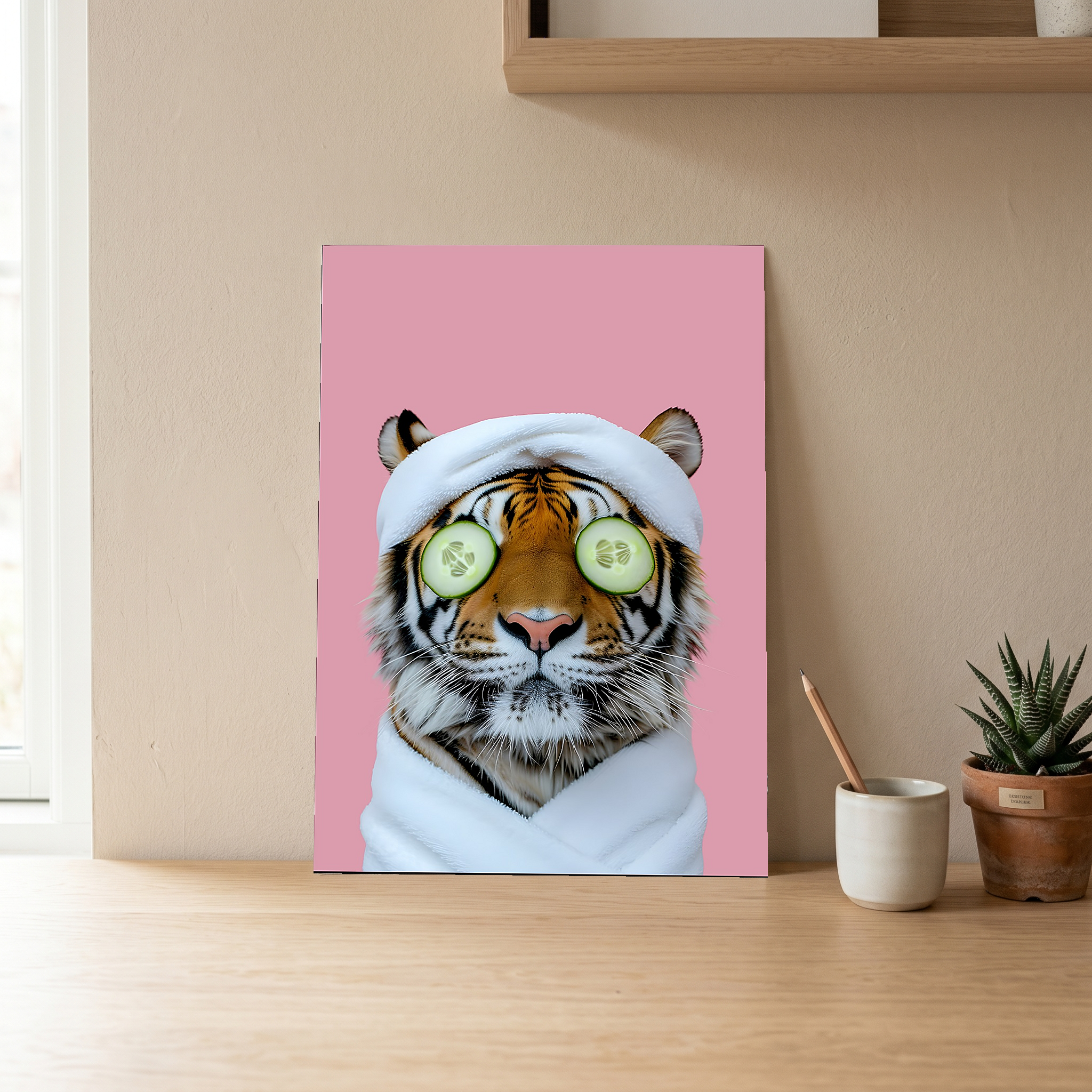 Tiger Retreat Wall Art Print — Bold Animal Portrait Poster