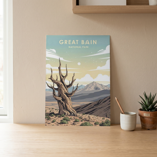 Great Basin National Park Poster — Vintage Bristlecone Pine Nevada Print