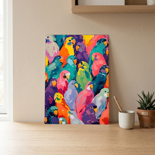Pop Art Parrot Print — Vibrant Tropical Bird Wall Decor Poster