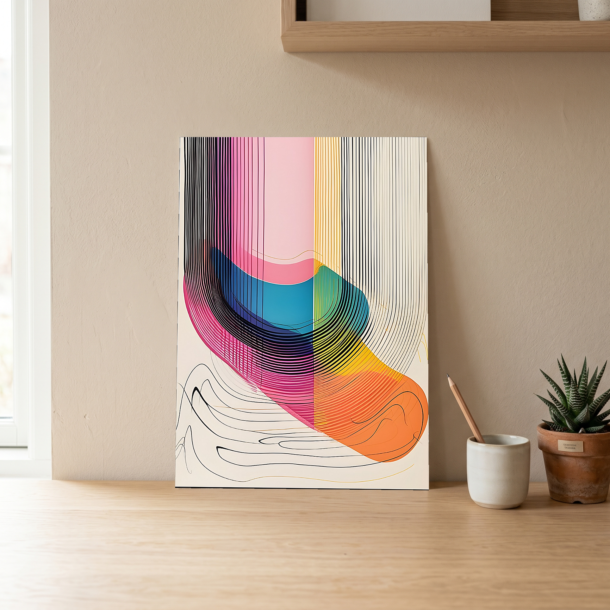 Vivid Flow Wall Art Print — Bold Fluid Abstract Poster