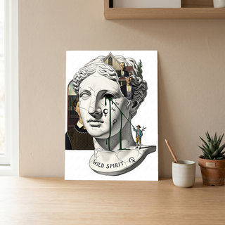 Wild Spirit American Gothic — Surreal Grant Wood Wall Art Print