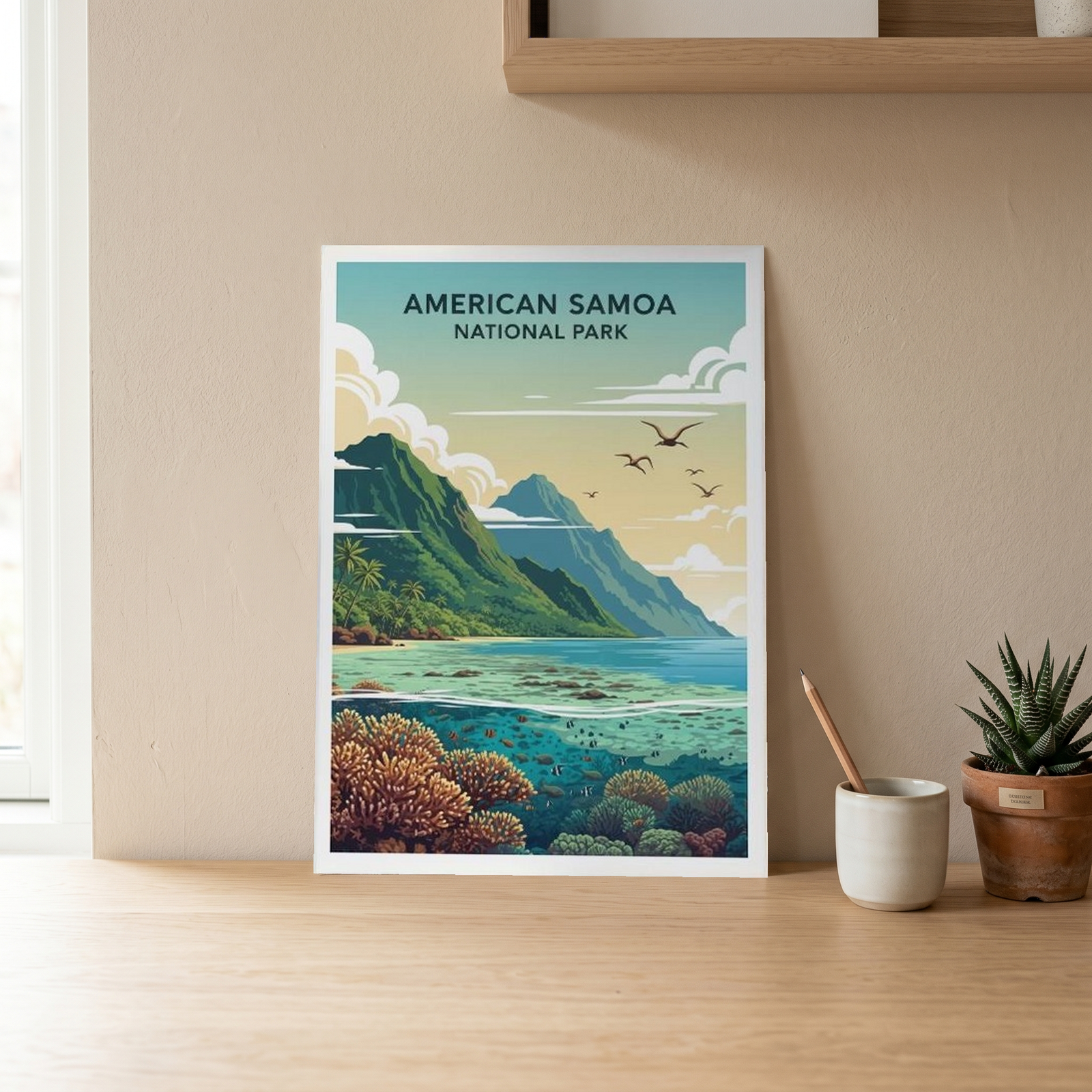 American Samoa National Park Poster — Vintage Pacific Island Travel Print