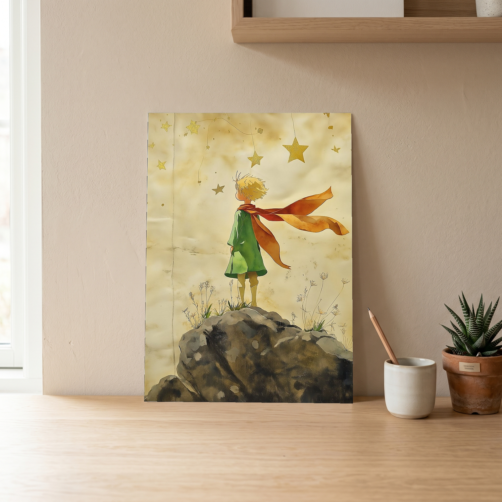 Innocence in Stars Wall Art Print — Dreamy Celestial Romance Poster