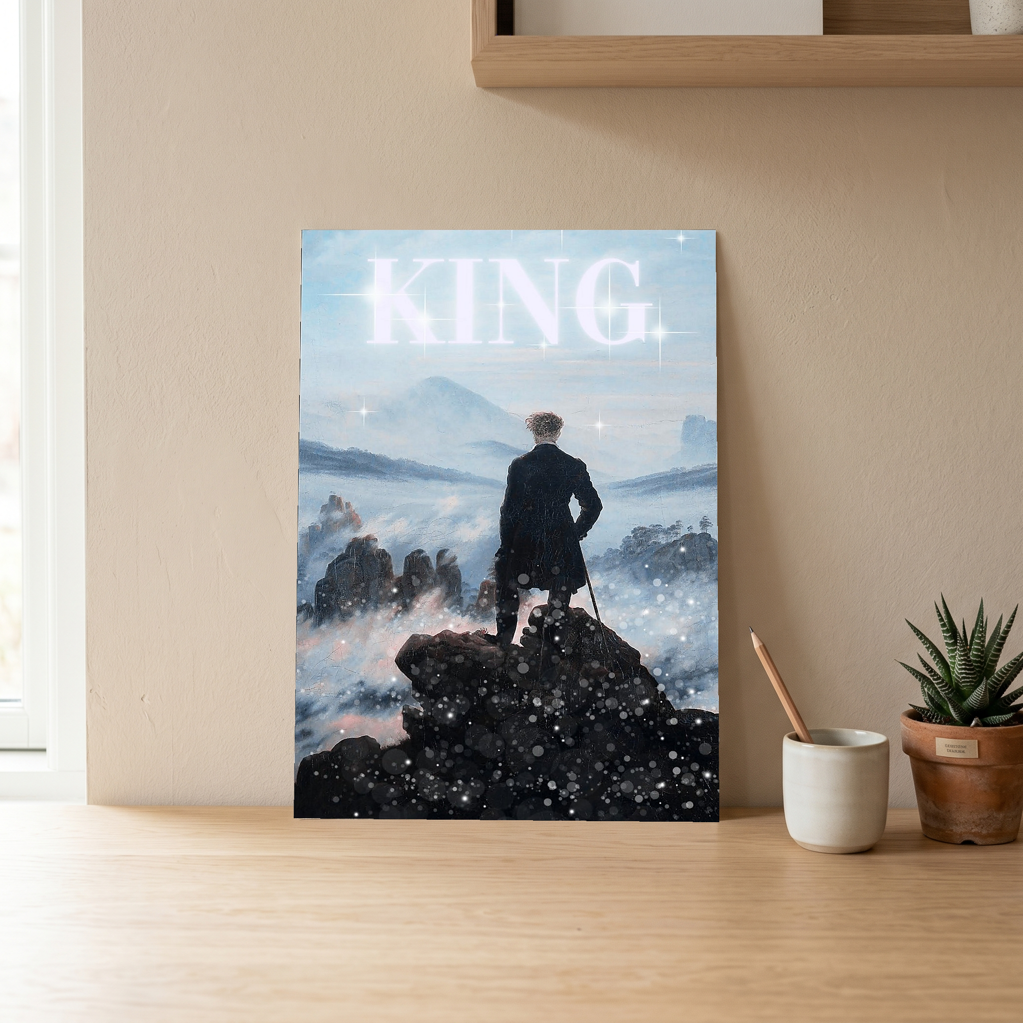 The King Wall Art Print — Bold Royal Quote Poster