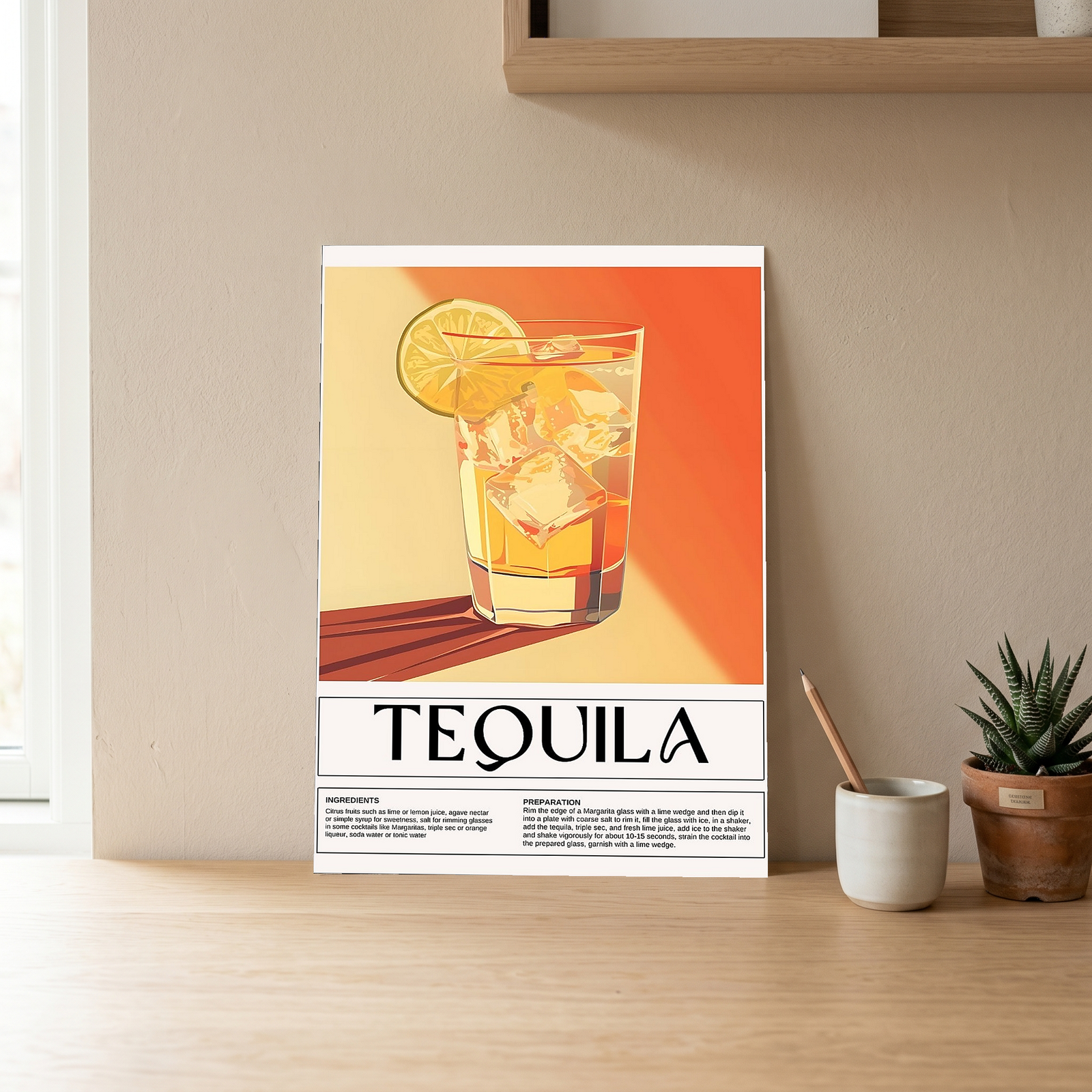 Tequila Wall Art Print — Bold Mexican Spirit Poster