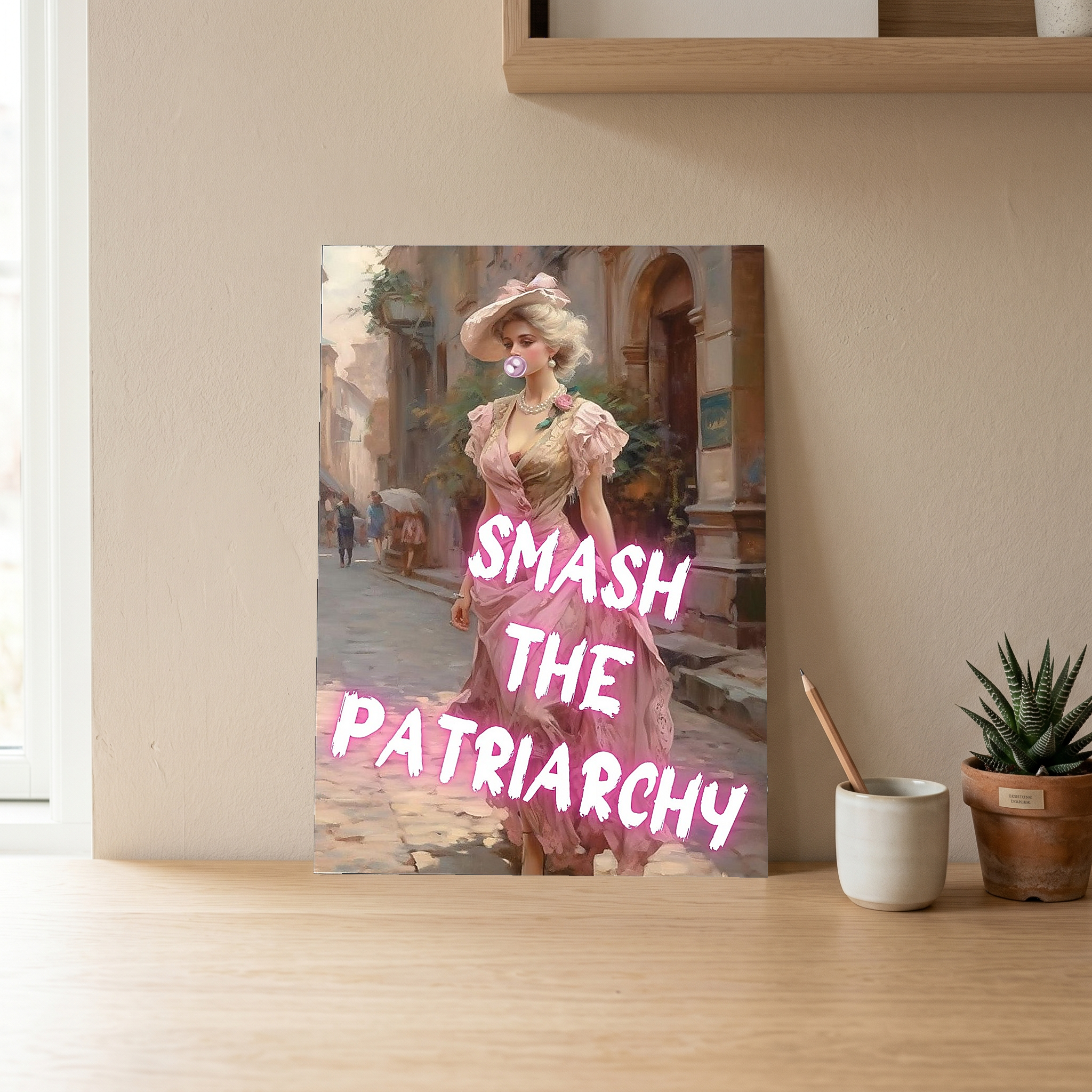 Smash The Patriarchy Wall Art Print — Bold Feminist Quote Poster