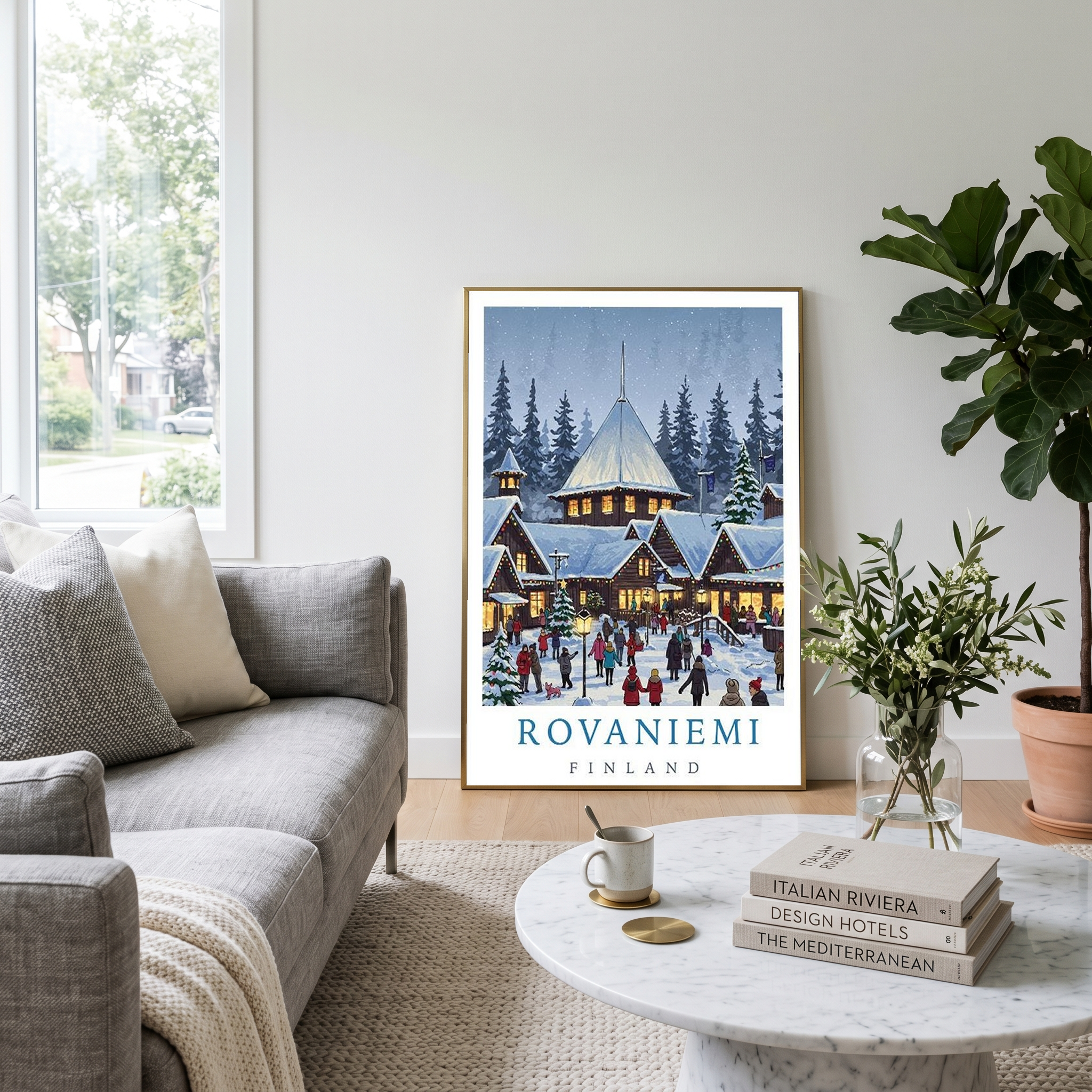 Rovaniemi Finland — Santa Village Winter Travel Wall Art Print