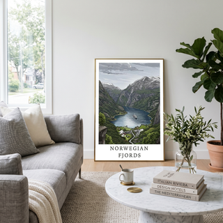 Norwegian Fjords — Geirangerfjord Scenic Travel Wall Art Print