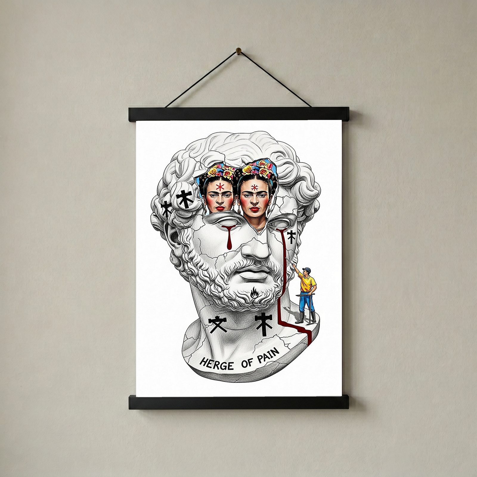 Heritage of Pain — Frida Kahlo Inspired Wall Art Print