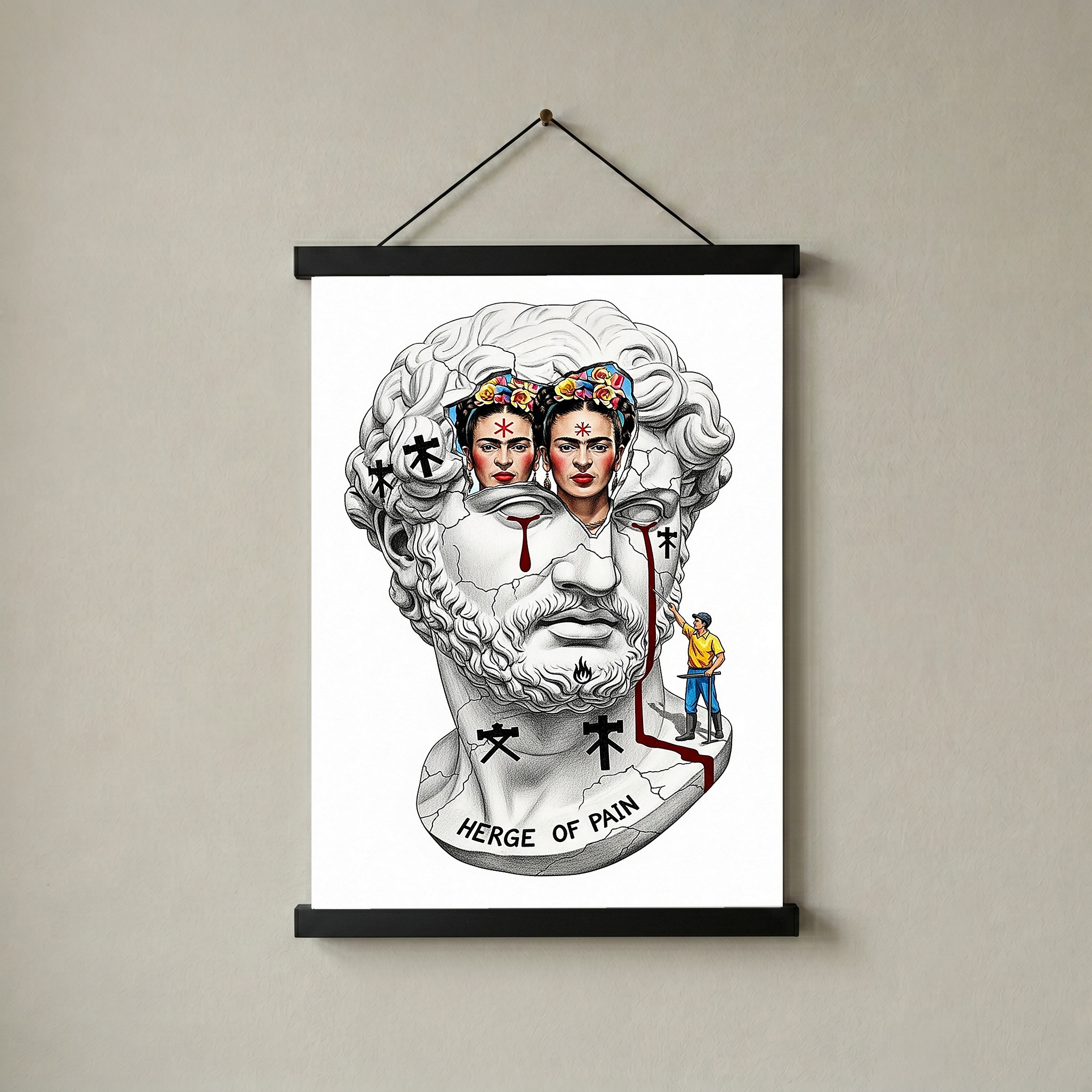 Heritage of Pain — Frida Kahlo Inspired Wall Art Print