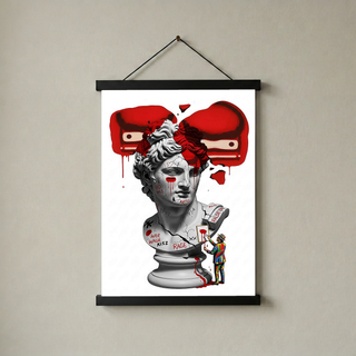 Rage Boxer — Surreal Apollo Bust Wall Art Print