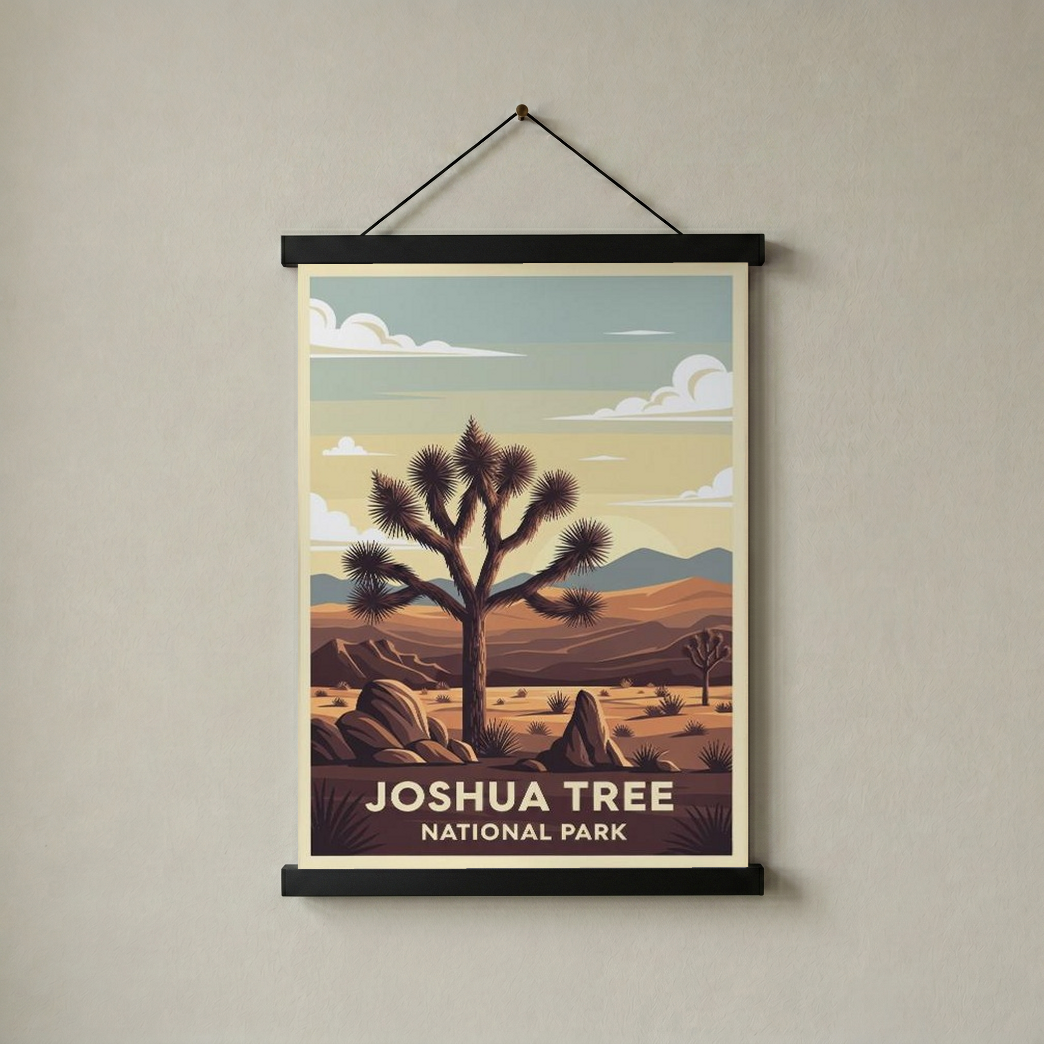 Joshua Tree National Park Poster — Vintage California Desert Yucca Print