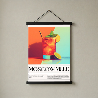 Moscow Mule Wall Art Print — Classic Vodka Ginger Cocktail Poster